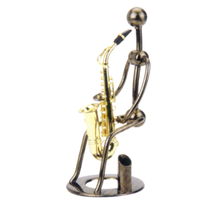 Wholesale mini saxophone figurine with pen ho